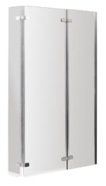 L-Shaped Hinged Bath Screen