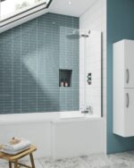 Square Hinged Bath Screen - Image 2