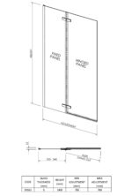 Square Hinged Bath Screen - Image 4