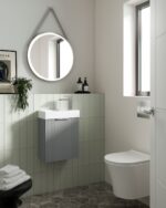 Nuie Deco Compact 400mm Wall Hung Cabinet & Basin - Image 2