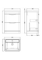 Nuie Parade 600mm Floor Standing Vanity & Ceramic Basin - Image 3