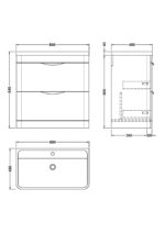 800mm Floor Standing Vanity & Polymarble Basin - Image 3