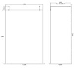 1400mm Wetroom Screen With Arms and Feet - Image 2