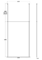 1200mm Wetroom Screen With Ceiling Post - Image 2