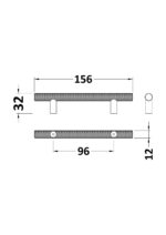 Knurled Bar Handle 96mm - Image 2