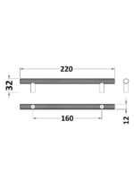 Knurled Bar Handle 160mm - Image 3