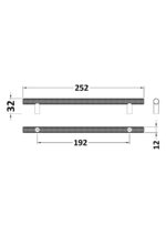 Nuie Knurled Bar Handle 192mm - Image 2