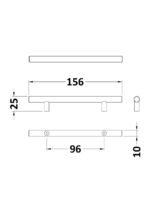 Nuie 155mm Bar Handle (96mm Centres) - Image 2