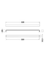 328mm D Handle (320mm Centres) - Image 2