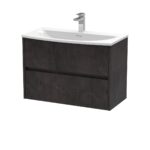 800mm Wall Hung 2 Drawer Unit & Basin 4