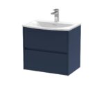 600mm Wall Hung 2-Drawer Unit & Basin 4