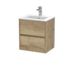 500mm Wall Hung 2 Drawer Unit & Basin 2