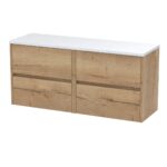 1200mm Wall Hung 4-Drawer Unit & Laminate Worktop