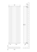Nuie Revive Vertical Double Panel Radiator 1800 x 528 - Image 2