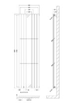Nuie Revive Single Panel Radiator With Mirror 1800 x 499 - Image 2