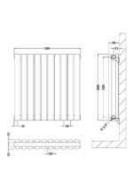 Horizontal Double Panel Radiator 600 x 586 - Image 3