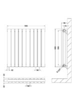 Horizontal Double Panel Radiator 600 x 586 - Image 2
