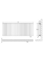 Horizontal Double Panel Radiator 600 x 1398 - Image 2