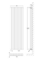 Vertical Double Panel Radiator 1800 x 528 - Image 2