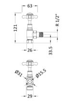 Angled Radiator Valve Pack (Pairs) - Image 2
