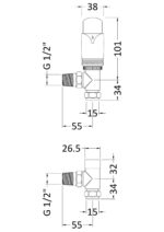 Angled Thermostatic Radiator Valve Pack - Image 2