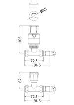 Nuie Straight Radiator Valve Pack (Pairs) - Image 2
