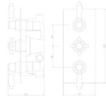 Nuie Victorian Triple Thermostatic Shower Valve - Image 3