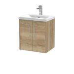 500mm Wall Hung 2 Door Vanity & Basin 1