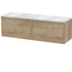 1200 Wall Hung 2-Drawer Vanity & Laminate Worktop