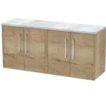 1200 Wall Hung 4-Door Vanity & Laminate Worktop