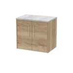 600mm Wall Hung 2 Door Vanity & Laminate Top