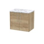 600 Wall Hung 2-Door Vanity & Laminate Worktop