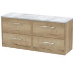 1200 Wall Hung 4-Drawer Vanity & Laminate Worktop