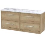 1200 Wall Hung 4-Drawer Vanity & Laminate Worktop
