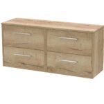 Hudson Reed Juno 1200mm Wall Hung 4 Drawer Vanity & Worktop