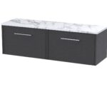 600 Wall Hung Single Drawer Vanity & Laminate Worktop