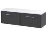 1200 Wall Hung 2-Drawer Vanity & Laminate Worktop