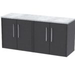 1200 Wall Hung 4-Door Vanity & Laminate Worktop