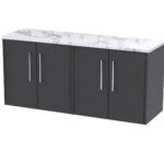 1200 Wall Hung 4-Door Vanity & Laminate Worktop