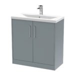 800mm Floor Standing 2 Door Vanity & Basin 1