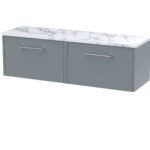 1200 Wall Hung 2-Drawer Vanity & Laminate Worktop