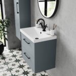 800mm Wall Hung 2 Drawer Vanity & Basin 3 - Image 2