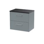 600mm Wall Hung 2 Drawer Vanity & Laminate Top
