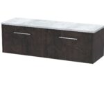 1200 Wall Hung 2-Drawer Vanity & Laminate Worktop