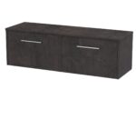 1200mm Wall Hung 2 Drawer Vanity & Worktop