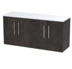 Hudson Reed Juno 1200 Wall Hung 4-Door Vanity & Laminate Worktop
