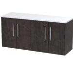 1200 Wall Hung 4-Door Vanity & Laminate Worktop