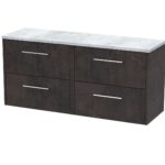 1200 Wall Hung 4-Drawer Vanity & Laminate Worktop