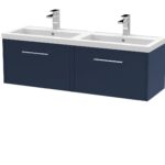 1200mm Wall Hung 2-Drawer Vanity & Double Basin