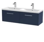 Hudson Reed Juno 1200mm Wall Hung 2-Drawer Vanity & Double Basin